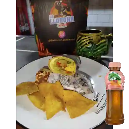 Combo Burro de Birria + Fuze Tea Durazno 400 ml