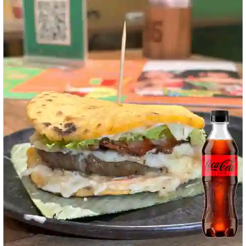 Combo Arepa Burguer + Coca-Cola ZERO 400ml