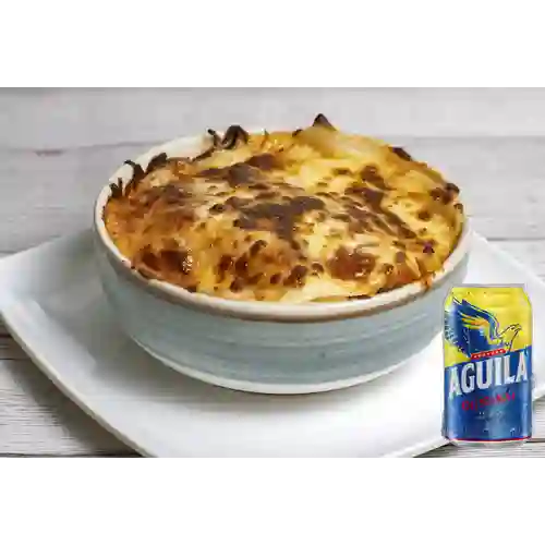 Combo Lasagna Especial + Aguila Original 330 ml