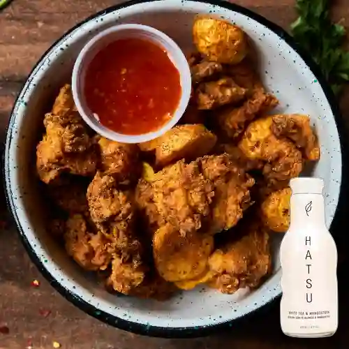 Pop Corn Chicken Grande +Hatsu Blanco Mangostino 400ml