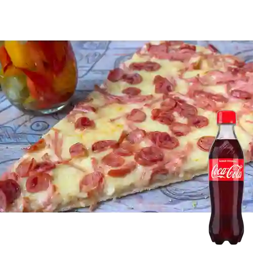 Combo Pizza Carnes + Coca-Cola Sabor Original 500 ml