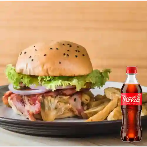 Combo Hamburguesa Kraken + Coca-Cola Sabor Original 400 ml