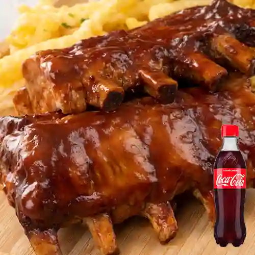 Combo Costillas a la Bbq +Cocacola Orig 400ml