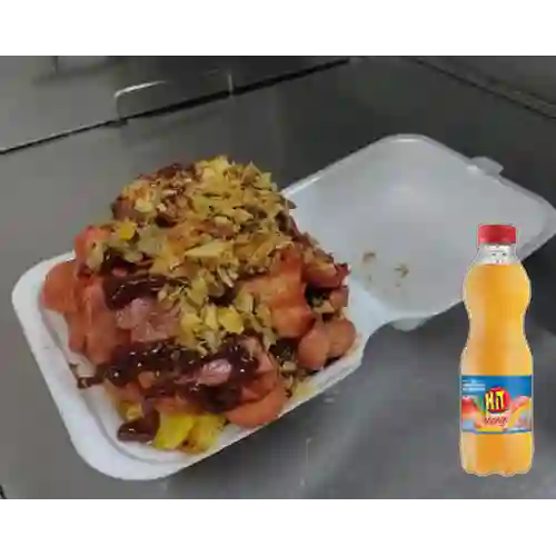 Combo Salchipapa la Toxica + Hit Mango 500 ml