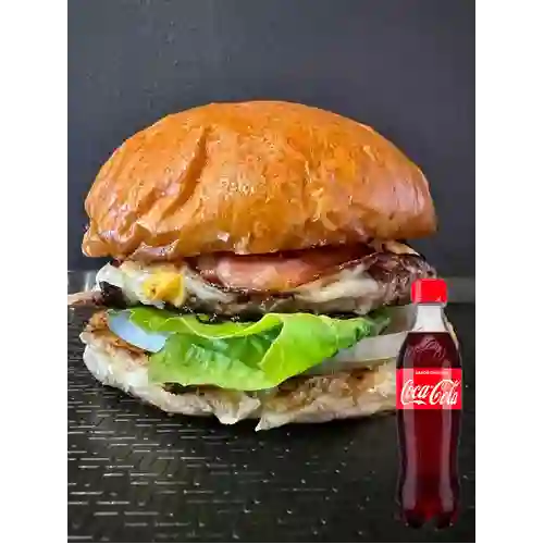 Combo Carbon Cheese Burger +Cocacola Orig 400ml