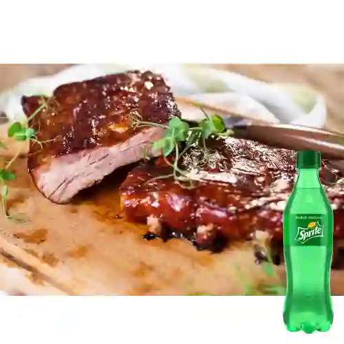 Combo Especial Costilla Ahumada + Sprite 400 ml
