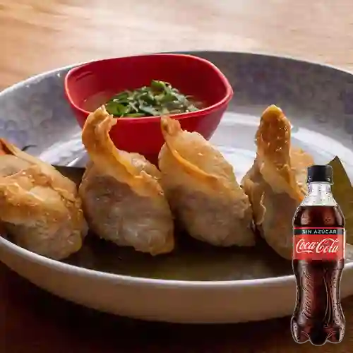 Combo Wontons de Cerdo y Camarón + Coca Cola Zero