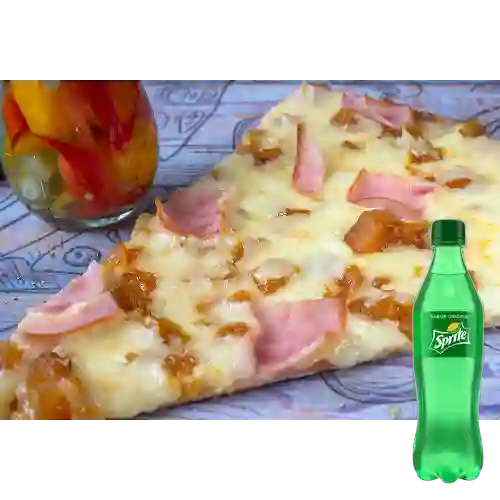 Combo Pizza Hawaiana + Sprite Original 400Ml