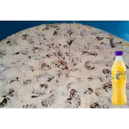 Pizza de Pollo&Champiñón Small +Cuatro Toronja 400ml