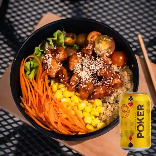 Combo Bowl Especial + Cerveza Poker Lta 330ml