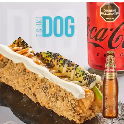 Combo Sushi Dog Especial Camarón/Salmón + Cusqueña Dorada 330ml
