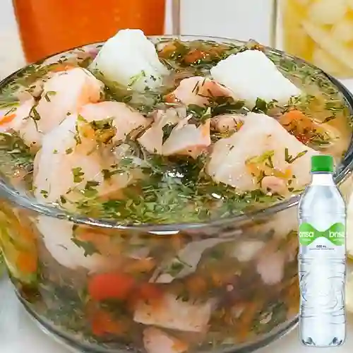 Combo Ceviche Peruano Grande + Brisa Con Gas 600ML