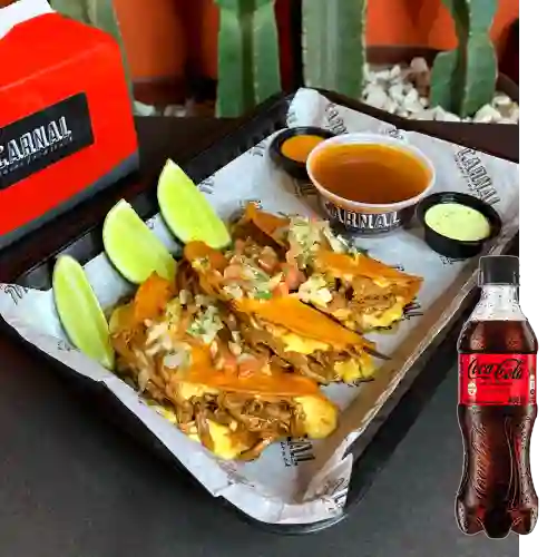 Combo Quesabirria + Coca Cola Sin Azúcar 400ml