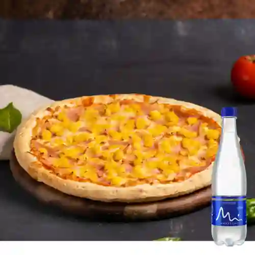 Pizza Personal Hawaiana +Agua Manantial S/Gas 600ml