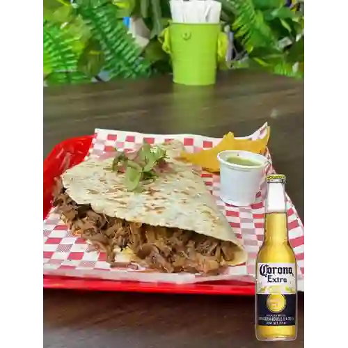 Combo Quesabirria + Corona Extra 355 ml