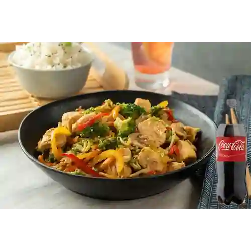 Combo Arroz Especial y Chop Suey + Coca-Cola  2 lt