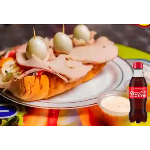 Combo Perro Loco Cordero +Cocacola Orig 250ml