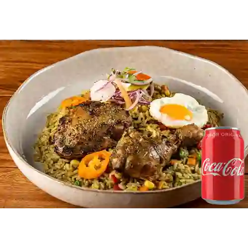 Combo Arroz c/ Pollo +Cocacola Orig 330 ml