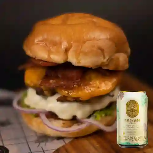 Combo Doble + Tocineta + Club Colombia Dorada 330 ml