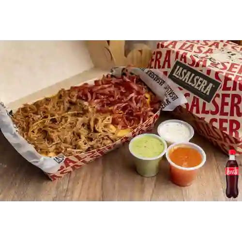 Combo Salchipapas Puerto Rican +Cocacola Orig 400ml