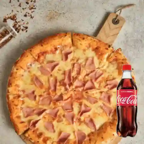 Combo Pizza Jamón + Coca-Cola Sabor Original 500 ml