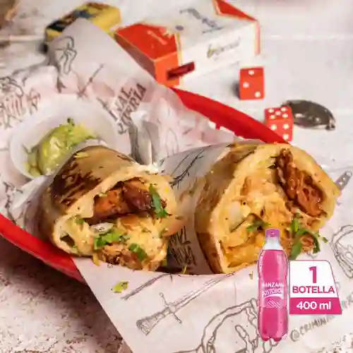 Combo Burrito Al Pastor + Postobón Manzana 400 ml