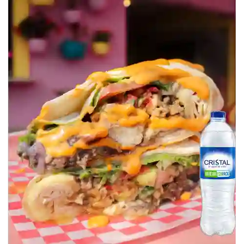 Burrito Vikinito de Res/Mixto +Cristal S/gas 600ml