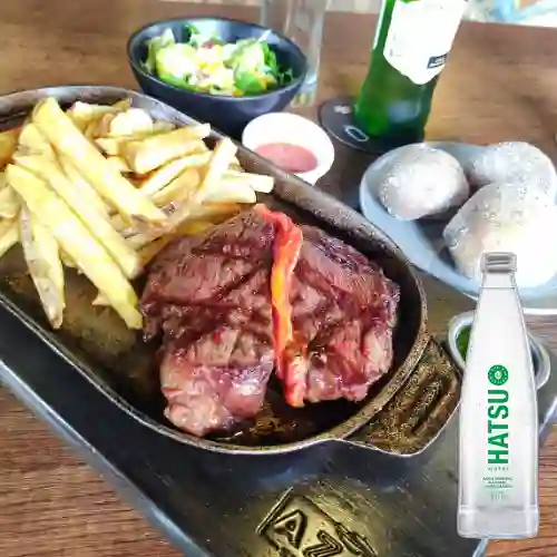 Combo Punta de Anca + Hatsu Mineral con Gas 300 ml
