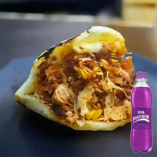 Combo Arepa Mixta + Postobon Uva 400 ml