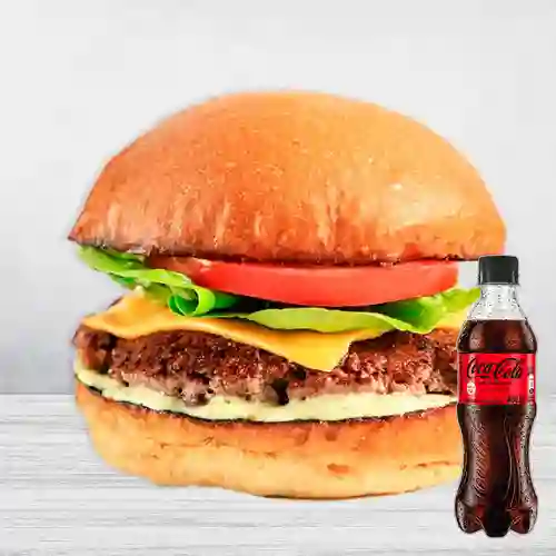 Combo Cheese Burger + Coca Cola Sin Azúcar 400ML