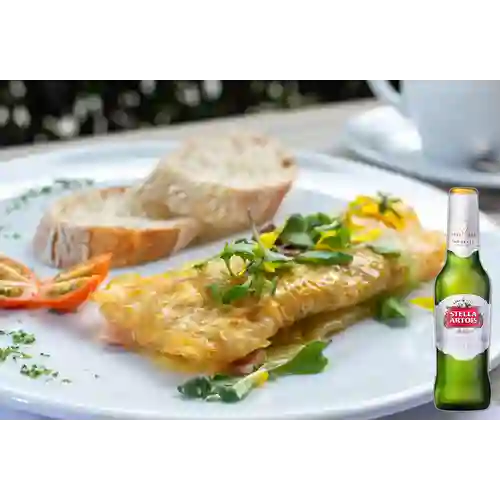 Combo Omelette + Cerveza Stella Artois Bot. 330ml