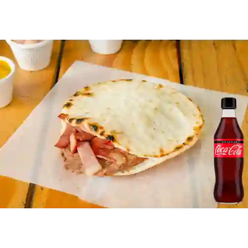 Combo Arepa Burger + Coca-Cola Sin Azúcar 350 ml