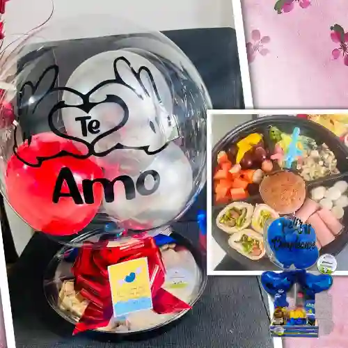 Combo Bandeja Te Amo + Ancheta Corazon