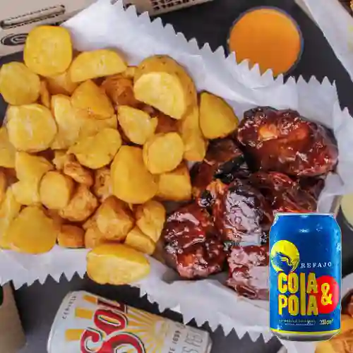 Combo Costillas 400 gr + Cola & Pola 330 ml
