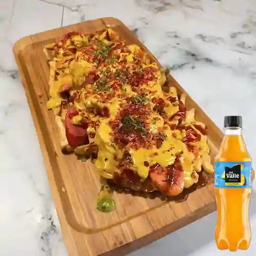 Combo Salchipapas la Cheveronga 2 + Del Valle Fresh Citrus 400ml