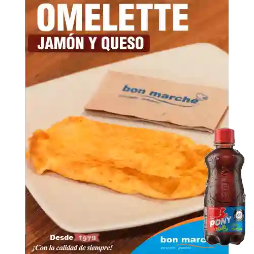 Combo Omelette de Jamón y Queso + Pony Malta 200Ml