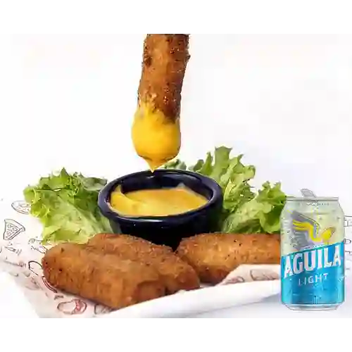 Combo Dedos Mozzarella + Aguila Light Lta 330ml