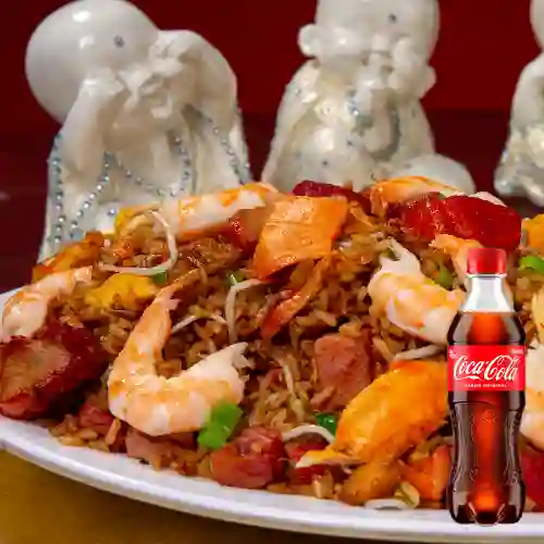 1/2 Arroz Especial c/ Camarón +Cocacola Org 400ml