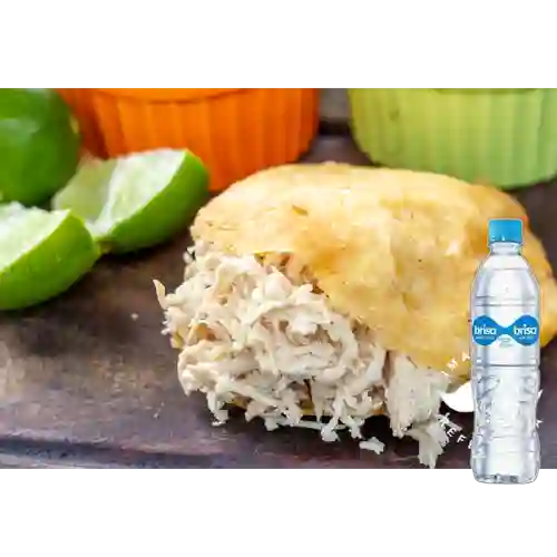 Combo Arepa de Pollo + Agua Brisa X600ml