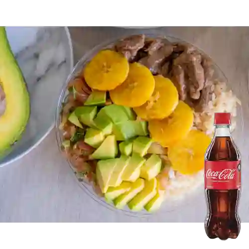 Combo Bowl de Carne&Maduro +Cocacola Orig 600ML