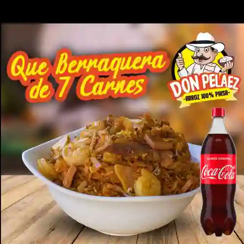 Berraquera 7 Carnes,5 Porciones +CocaCola Org 1.5L