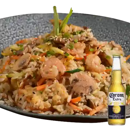 Combo Arroz Mandarin + Cerveza Corona Bot. 355ml