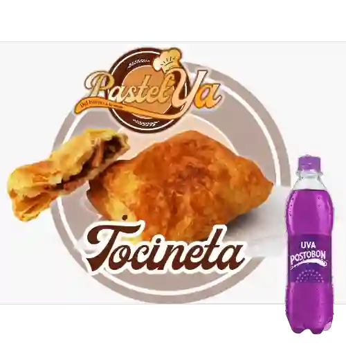 Combo Pastel de Tocineta y Queso + Postobón Uva 400 ml
