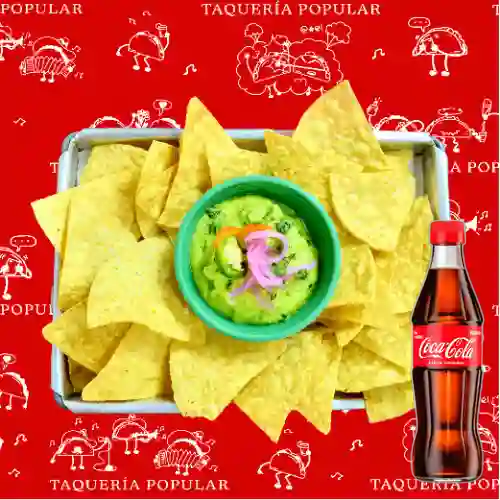 Combo Totopos c/ Guacamole +Cocacola Orig 300ml