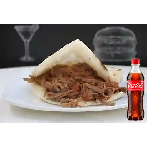 Combo Arepa c/ Carne Desmechada +Cocacola Orig 400ml