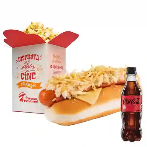 Perro Caliente +Crispetas 80 Onz +Cocacola S/az 600ML