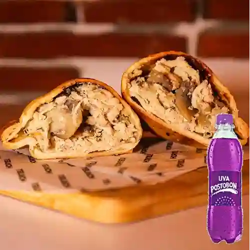Empanada Trigo Pollo Champiñón +Uva Postobon 250ml