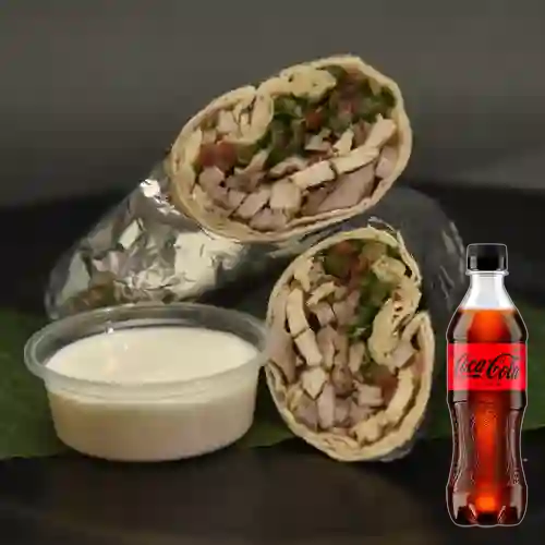 Combo Shawarma Mixto Personal + Coca-Cola ZERO 400ml