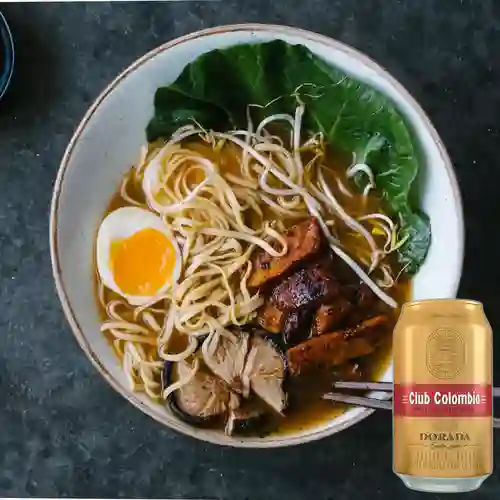 Combo Sopa Ramen Cantonés + Club col. Dorada Lta 330ml