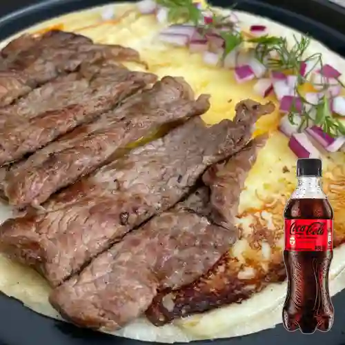 Combo Taco ,Cachetada de Rib Eye +Cocacola S/az 400ml